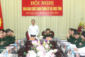 Bổ nhiệm Đại tá Nguyễn Mạnh Hùng giữ chức vụ Chính ủy Bộ Chỉ huy Quân sự tỉnh Hà Nam