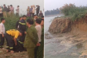 Hi hữu hai người đàn ông bị nước cuốn mất tích khi đang câu cá