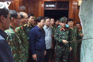 Lập Sở Chỉ huy tiền phương tìm kiếm người mất tích ở Nam Trà My Lập Sở Chỉ huy tiền phương tìm kiếm người mất tích ở Nam Trà My