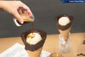 Affogato Cone - biến tấu từ thức uống trứ danh Italy và ốc quế Affogato Cone - biến tấu từ thức uống trứ danh Italy và ốc quế