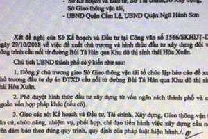 Đà Nẵng: Xuất hiện văn bản giả mạo công văn UBND thành phố