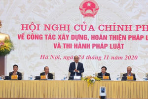 Thủ tướng chủ trì Hội nghị về công tác xây dựng, hoàn thiện pháp luật và thi hành pháp luật