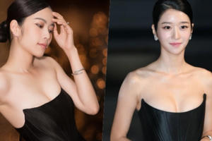 Nam Em diện váy trễ nải khoe vòng một giống “điên nữ” Seo Ye Ji