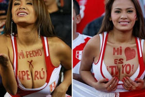"Siêu nữ CĐV" tuyển Peru gây bão với lời hứa khỏa thân