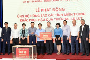 Ủy ban Quản lý vốn nhà nước tại doanh nghiệp và 19 Tập đoàn, Tổng công ty quyên góp ủng hộ đồng bào miền Trung 67 tỷ đồng