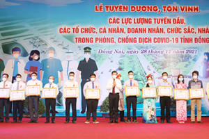 Đồng Nai cùng nhiều huyện thành phố tri ân tuyến đầu chống dịch