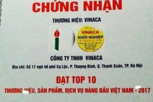 Trách nhiệm của đơn vị vinh danh thực phẩm chức năng giả Vinaca?