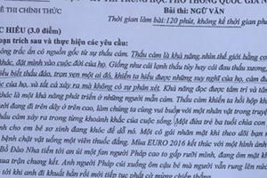 Đề thi và bài giải môn Văn THPT quốc gia 2017