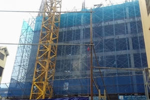 Vụ sập giàn giáo làm 2 người chết: Tạm đình chỉ thi công dự án Eco Green Tower
