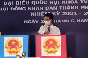 Đồng chí Võ Văn Thưởng bỏ phiếu tại TP Hồ Chí Minh