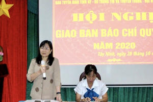 Tây Ninh: Hội nghị giao ban công tác báo chí quý III năm 2020
