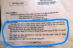 Ngán ngẩm đề Văn “Soái ca” và “Vợ người ta”