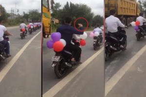 Clip: Đoàn rước dâu bằng xe máy, liệu có đẹp?