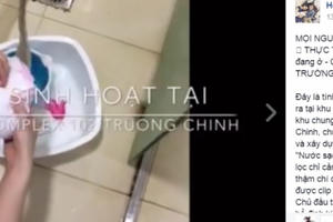 Xôn xao clip nước sinh hoạt bị ô nhiễm nặng, lẫn giun sán tại chung cư Meco Complex 102 Trường Chinh