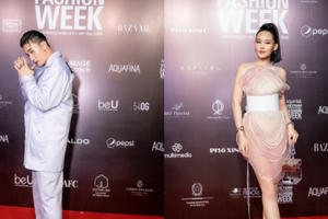 Hoa hậu Lê Âu Ngân Anh, S.T Sơn Thạch đến ủng hộ NTK Ivan Trần