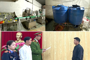 Bắt giữ chủ cơ sở sản xuất hàng nghìn chai nước dấm giả