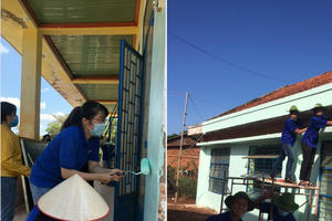 Áo xanh tình nguyện “tiếp sức” vùng biên Bình Phước