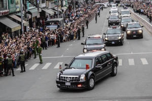 Chi tiết đoàn xe hộ tống Tổng thống Obama ở Sài Gòn Chi tiết đoàn xe hộ tống Tổng thống Obama ở Sài Gòn