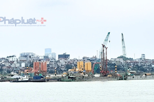 Cầu Trần Hưng Đạo gần 17.000 tỷ đồng bắc qua sông Hồng sau gần 3 tháng thi công