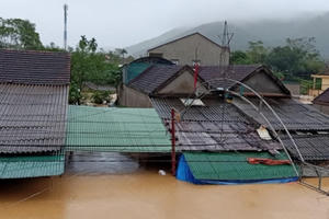 Nghệ An: Video nước đã đến mái nhà, tiếp cận giải cứu người dân trong đêm