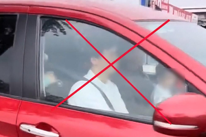 Xử phạt tài xế cho trẻ em ngồi cùng hàng ghế lái