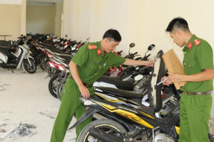 Tạm giữ số lượng xe mô tô "khủng" không rõ nguồn gốc ở Quảng Bình