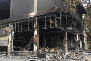 Hình ảnh hoang tàn sau vụ cháy kinh hoàng ở trung tâm TP Vinh khiến 6 người thiệt mạng