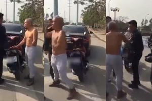 Cụ ông mất một tay 'tung chưởng' cảnh cáo nam thanh niên gây tai nạn bỏ chạy