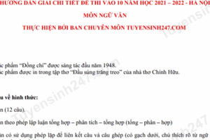 Gợi ý đáp án môn Ngữ Văn vào lớp 10 tại Hà Nội năm 2021