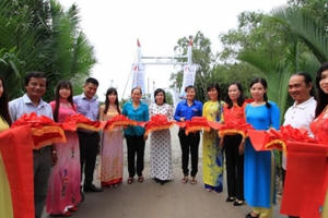 Sóc Trăng: Đưa vào sử dụng cây cầu thứ 10 do Tân Hiệp Phát tài trợ