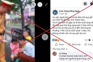 Công an Thanh Hóa thông tin về “Vụ việc người phụ nữ và hai cháu nhỏ quỳ gối cầu xin CSGT"