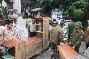 Đang sạt lở đá tại núi Vườn Già huyện Hoa Lư