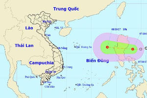 Dự báo thời tiết ngày 8/10: Áp thấp nhiệt đới gần Biển Đông
