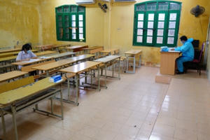 Thi vào lớp 10 tại Hà Nội: Phòng thi “đặc biệt” dành cho 1 thí sinh F2