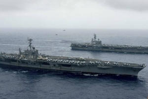 Mỹ điều hàng trăm chiến đấu cơ đến tập trận tại biển Philippines