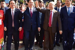 Tổng Bí thư, Chủ tịch nước về trường cũ dự Lễ kỷ niệm 70 năm thành lập
