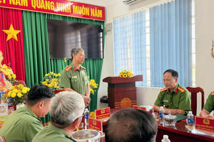 Lãnh đạo Công an tỉnh Đồng Nai thăm, chúc Tết Công an xã Đại Phước