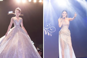 Hồ Ngọc Hà diện váy xuyên thấu, Huyền My hóa công chúa lộng lẫy trong BST của NTK Anh Thư