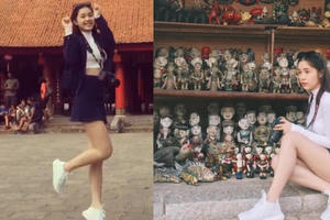 'Truyền nhân' của Ngọc Trinh ăn mặc phản cảm nhảy ở chốn linh thiêng