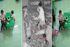 Sốc với cách chăm sóc trẻ của giáo viên trường mầm non Cầu Vồng