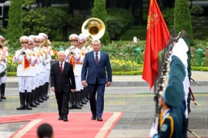 Hình ảnh ngày đầu tiên Chủ tịch Cuba Miguel Diaz Canel thăm Việt Nam