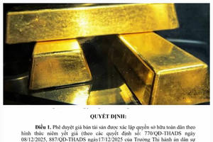 Sở Tài chính tỉnh Hà Tĩnh thông báo bán gần 30kg vàng tinh khiết