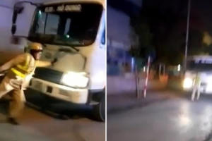 Hà Nội: Tài xế Nguyễn Quang Huy lái xe tải lao thẳng vào CSGT đã ra đầu thú