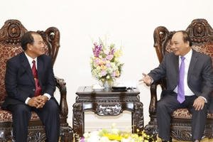 Thủ tướng Nguyễn Xuân Phúc tiếp Bộ trưởng Tư pháp Lào