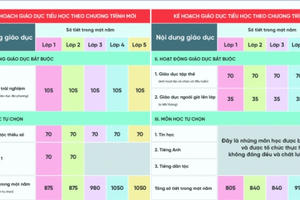 Chương trình tiểu học mới khác gì chương trình hiện hành?