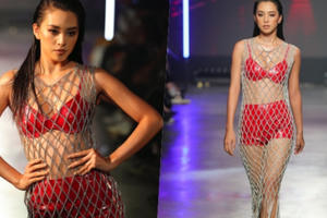 Hoa hậu Tiểu Vy mặc váy lưới, khoe body gợi cảm
