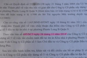 Quận 9: Đơn tố cáo của dân bị ngâm nửa năm trời sau đó không thụ lý