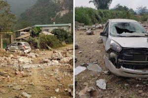 Lại động đất tại Cao Bằng, bồn nước Bệnh viện Trùng Khánh bị rơi vỡ