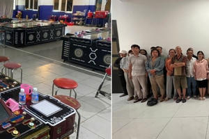 Triệt xóa một điểm đánh bạc dưới hình thức trò chơi điện tử tại Lâm Đồng, tạm giữ 20 người