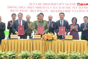 Ký kết quy chế phối hợp giữa Bộ Tư pháp, Công an và bộ KH&CN về cải cách thủ tục hành chính